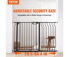 Koduva VEVOR šunų varteliai durų angoms B3336, juodi, 75-123 cm, aukštis 76 cm