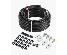 Koduva VEVOR suspausto oro linijų rinkinys, 100 pėdų x 3/4", HDPE ir aliuminis, juodas
