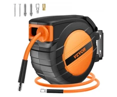 VEVOR Susukamas oro žarnos ritė, 3/8 col. x 50 pėdų, 300 PSI, su 5 pėdų įvadine žarna
