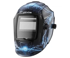Koduva VEVOR suvirinimo šalmas su automatiniu patamsėjimu, True Color, 93 x 43 mm, CRIUS Series, mėlynas žaibo raštas