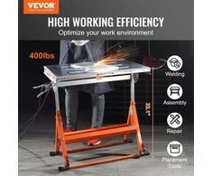 Koduva VEVOR suvirinimo stalas 76,2 x 50,8 cm, 181,4kg keliamoji galia, ant ratukų, sulankstomas, reguliuojamo aukščio