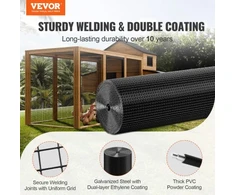 VEVOR Suvirintas vielos tinklas, 1220 x 30480 mm, 19 gauge, galvanizuotas, su viniline danga