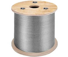 Koduva VEVOR T316 nerūdijančio plieno lynas 3,2 mm, 7x7, 15240 cm