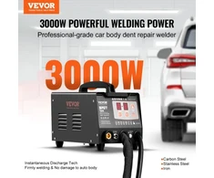 Koduva VEVOR taškinio suvirinimo įrankis įlenkimams traukti, 3 kW, 2 suvirinimo pistoletai, 7 režimai
