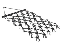 VEVOR Tempiamos akėčios VDH-44, 225 x 114 cm, 69 dantys, Q235, skirtos ATV, UTV ir traktoriui