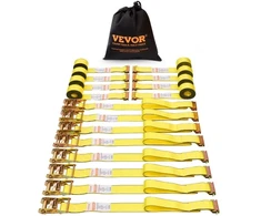 Koduva VEVOR terkšliniai diržai tvirtinimui, 8 vnt., E-Track, 1995,8kg lūžio stiprumas