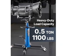 VEVOR Transmisijos domkratas, 0,5 t / 1100 lb, hidraulinis teleskopinis, 2 pakopų, mėlynas