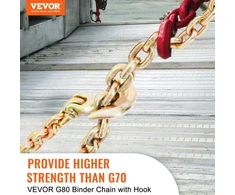 VEVOR Transportavimo grandinė su kabliais, 3220 kg, 0,95 cm x 6,1 m, G80