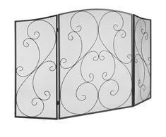 Koduva VEVOR trijų panelių židinio apsauginis ekranas, 122 x 76,7 cm, juodas