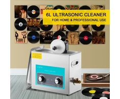 VEVOR Ultragarsinis vinilo plokštelių valiklis, 6 l, 40 kHz, nerūdijantis plienas