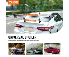 VEVOR Universalus galinis spoileris GT stiliaus automobiliui, reguliuojamas bagažinės sparnas, 135 cm, matinis juodas