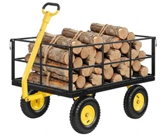 Koduva VEVOR V1400 plieno sodo vežimėlis, geltonas ir juodas, 635 kg