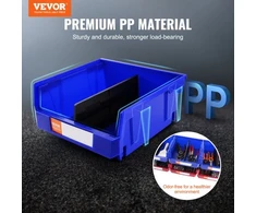 Koduva VEVOR V4 plastikinė laikymo dėžė, 27,6 x 27,9 x 12,8 cm, mėlyna/raudona, 6 vnt.