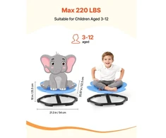 VEVOR Vaikiška sukamą kėdė, 220 lb / 100 kg, gėlės formos, mėlyna