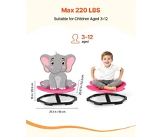 VEVOR Vaikiška sukamąji kėdė, 100 kg, gėlės formos sensorinė, rožinė