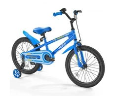 VEVOR Vaikiškas BMX dviratis, 45,72 cm, mėlynas, su pagalbiniais ratukais
