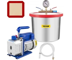 Koduva VEVOR vakuuminė kamera 2 gal/7,6 l su 4 CFM 113 l/min 1/3 AG vakuuminiu siurbliu
