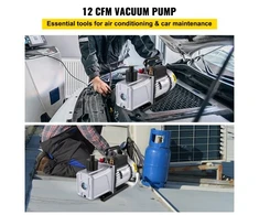 Koduva VEVOR vakuuminis siurblys, 340 l/min (12 CFM), įleidimo anga 1/4"