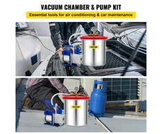 Koduva VEVOR vakuumo kamera su siurbliu, 5 gal / 18,9 l, 5 CFM, 1/3 AG, vienpakopė