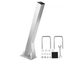 Koduva VEVOR valties priekabos gervės stovas, 76 x 76 x 863 mm, cinkuotas, su U formos varžtais