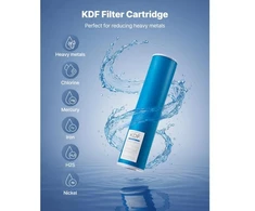 Koduva VEVOR vandens filtro keitimo kasetė YMT008, 4,5 x 20" (11 x 51 cm), kokosų kevalo aktyvuota anglis ir KDF