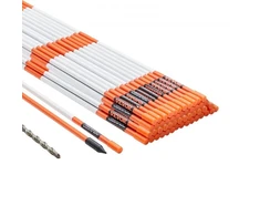 VEVOR Važiuojamosios dalies žymekliai, 50 vnt., 122 cm, 0,79 cm, oranžiniai stiklo pluošto kuolai su atspindinčia juosta