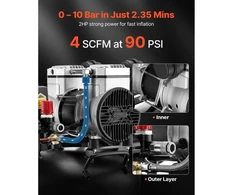 Koduva VEVOR vertikalus oro kompresorius, 30 l, 1.5 kW, 10 bar