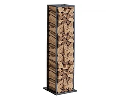 VEVOR Vidinis malkų stovas, 33 × 32 × 112 cm, iki 45 kg, plieno, juodas