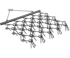 Koduva VEVOR vilkamos akėčios 152 x 137 cm, 60 dantų, Ø12,5 mm, tinka ATV, UTV ir traktoriui