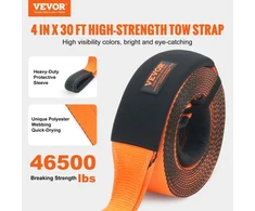 VEVOR Vilkimo diržas 4" x 30' / 10,2 cm x 9,1 m, 46 500 lbs / 21 099 kg, sustiprintos kilpos