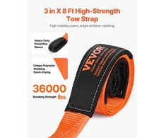 VEVOR Vilkimo diržas 76,2 mm, 2,4 m, 16 329 kg trūkio stipris, sustiprintos kilpos