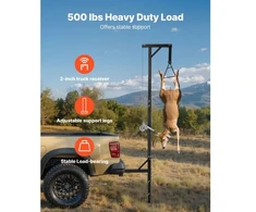 Koduva VEVOR vilkimo kablio žvėrienos keltuvas, 500 lbs, 2 colių lizdui, 360° pasukamas velenas, reguliuojamas aukštis
