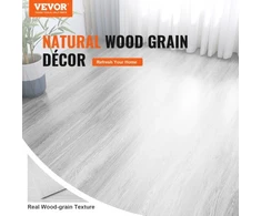 Koduva VEVOR vinilinės grindų plytelės WB-801, šviesiai pilkos medžio tekstūros, 36 vnt., 914 x 152 x 2,5 mm