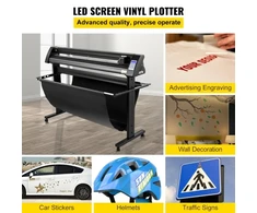 Koduva VEVOR vinilo pjaustyklė, 1350 mm, su LED ekranu, optiniu jutikliu, stovu, suderinama su Mac ir Windows