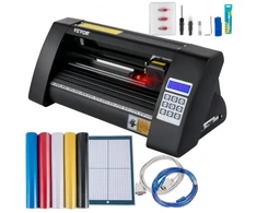 Koduva VEVOR vinilo pjaustyklė, 375 mm, LED ekranas, automatinė, su optiniu jutikliu ir SignMaster, skirta Windows