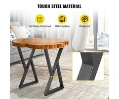 VEVOR Z formos metalinės stalo kojelės, juodos, 71,1 x 45,7 cm, 2 vnt.