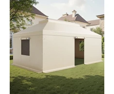 Koduva VEVOR žiemos pavėsinės danga 3,66 x 6,10 m kietam stogui, dviejų aukštų, su šoninėmis sienelėmis ir tinkleliniais langais