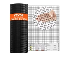 VEVOR Vielos tinklo ritinys, cinkuota viela su PVC danga, juodas, 91 cm x 30,5 m