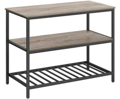 Koduva Virtuvės lentyna, 3 pakopų, 60 x 120 x 90 cm, medžio drožlių plokštė ir plienas, pilkai smėlinė-juoda