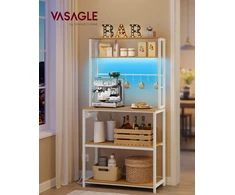 Koduva Virtuvės lentyna su LED apšvietimu ir lizdais, 40 x 80 x 168,4 cm, aukso ąžuolo ir matinė balta