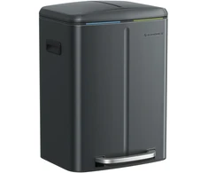 Koduva Virtuvinė šiukšliadėžė 40 l, 2 skyrių, 2 x 20 l, plieninė, žalsvai pilka