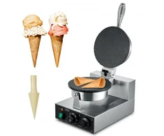 Koduva Waffle makeris VEVOR HT-1A, 1230 W, sidabrinis, nerūdijančio plieno