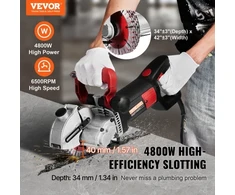 Koduva Wall chaser VEVOR KC125, 2500 W, 34 mm, juodas / raudonas