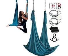VEVOR Yoga supynė „Aerial Silk“ ir „Yoga Swing“, 11 jardų, žalia
