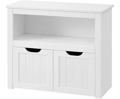 Koduva Žaislų laikymo spintelė su ratukais, balta, MDF ir medžio drožlių plokštė, 29,7 x 72,2 x 60 cm