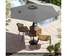 Lauko baldų komplektas Koduva Sodo skėtis 230 cm, pilkas spalvos, su rankena