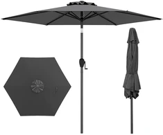 Lauko baldų komplektas Koduva Sodo skėtis 230 cm, pilkas spalvos, su rankena