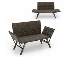 Lauko baldų komplektas Koduva Sulankstomas 2 vietų lauko sofa, pilka