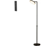 Koduva LED pastatomas šviestuvas, reguliuojamo aukščio 148–176 cm, su pasukama galvute, juodas