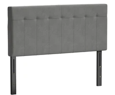 Lova Aosom 3 kartus reguliuojamas lovos galvūgalis su metalinėmis kojelėmis, pilkas, 140 x 10 x 106-126 cm